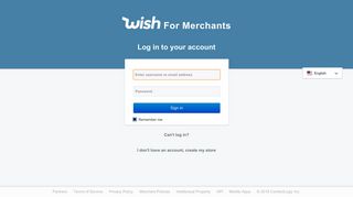 Login - Wish for Merchants - Leading mobile commerce platform in US ...