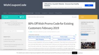 80% Off Wish Promo Code for Existing Customers January 2019