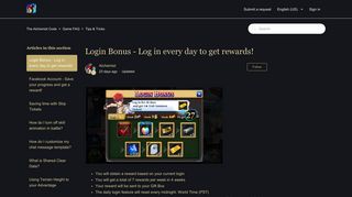 Login Bonus - Log in every day to get rewards! – The Alchemist Code
