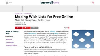 Making Wish Lists for Free Online - Verywell Family