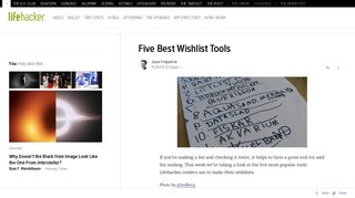 Five Best Wishlist Tools - Lifehacker