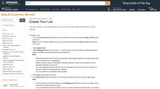 Amazon.com Help: Create Your List