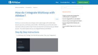 How do I integrate Wishloop with AWeber? – AWeber Knowledge Base