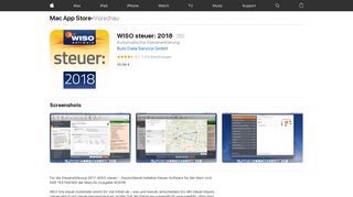WISO steuer: 2018 im Mac App Store - iTunes - Apple