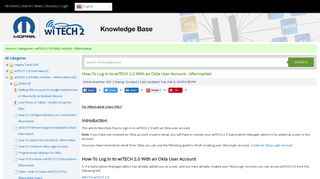 How-To Log In to wiTECH 2.0 With an Okta User Account - Aftermarket