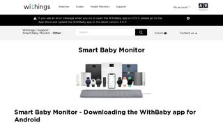 Smart Baby Monitor - Downloading the WithBaby ... - Withings | Support