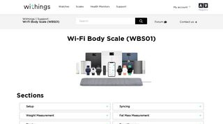 Wi-Fi Body Scale (WBS01) – Withings | Support
