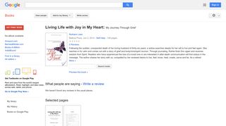Living Life with Joy in My Heart: My Journey Through Grief