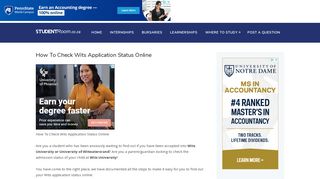 How To Check Wits Application Status Online – StudentRoom.co.za