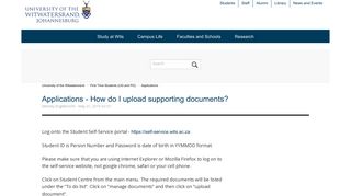 Applications - How do I upload supporting documents? – University ...