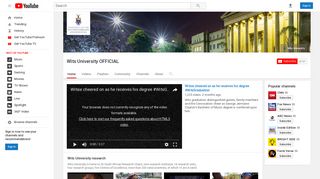 Wits University OFFICIAL - YouTube