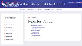 Register For - Williamsville Central School District