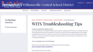WITS Troubleshooting Tips - Williamsville Central School District