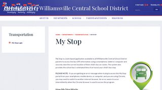 My Stop - Williamsville Central School District