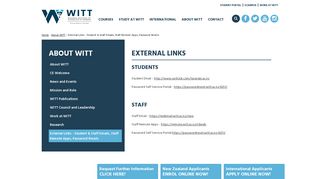 External Links - Student & Staff Emails, Staff Remote Apps ... - Witt