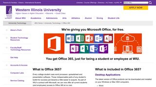 Office 365 - Western Illinois University