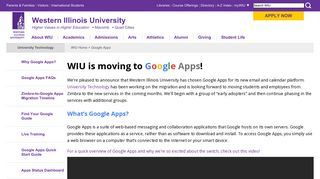 WIU is Moving to Google Apps! - University Technology - Western ...