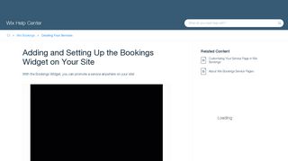 Adding and Setting Up the Bookings Widget on ... - Wix Help Center