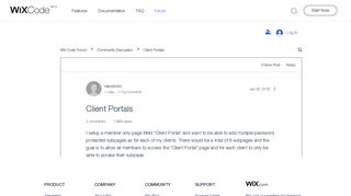 Client Portals | Wix Code Forum