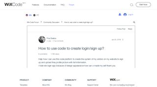 How to use code to create login/sign up? | Wix Code Forum
