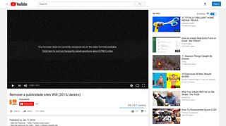 Remover a publicidade sites WIX (2015/Janeiro) - YouTube