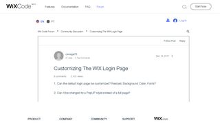 Customizing The WIX Login Page | Wix Code Forum