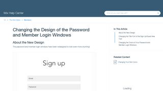 Changing the Design of the Password and Member Login Windows ...