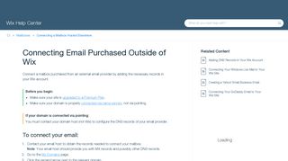 Connecting Your Email Service to Wix | Help Center | Wix.com