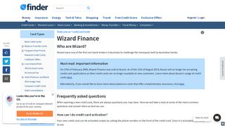Wizard Credit Card | finder.com.au