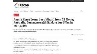 Aussie Home Loans buys Wizard from GE Money Australia ...