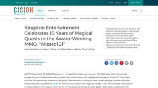 KingsIsle Entertainment Celebrates 10 Years of Magical Quests in the ...