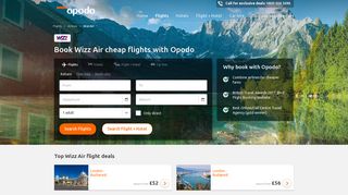 Wizz Air cheap flights from £45 - Book tickets now on Opodo