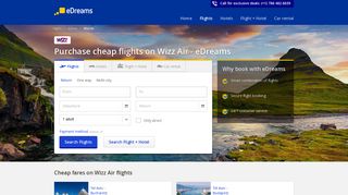Book cheap Wizz Air flights on eDreams.com