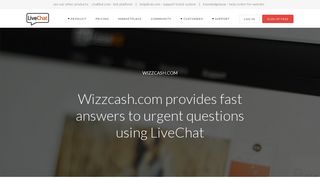 Wizzcash answers urgent customer questions with LiveChat