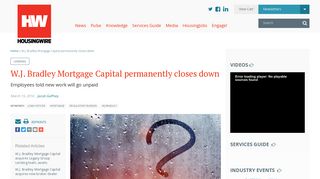 W.J. Bradley Mortgage Capital permanently closes down | 2016-03-15 ...