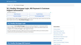 W.J. Bradley Mortgage Login, Bill Payment & Customer Support ...