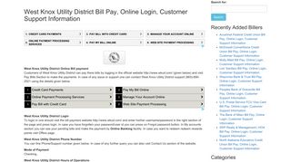 West Knox Utility District Bill Pay, Online Login, Customer Support ...