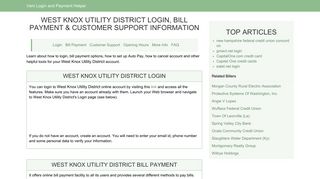 West Knox Utility District Login, Bill Payment & Customer Support ...