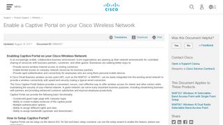 Enable a Captive Portal on your Cisco Wireless Network - Cisco