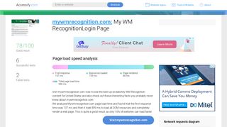 Access mywmrecognition.com. My WM RecognitionLogin Page