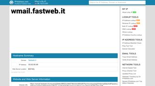 wmail.fastweb.it - Fastweb Wmail | IPAddress.com