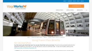 Adding Transit Passes to SmarTrip | WageWorks