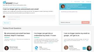 I can no longer get my wmconnect.com email - JustAnswer