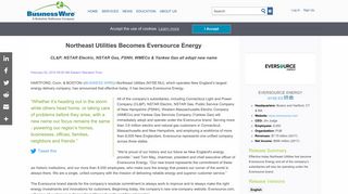Northeast Utilities Becomes Eversource Energy | Business Wire