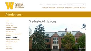 Graduate Admissions | Admissions | Western Michigan University