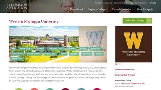 Western Michigan University | The Common Application