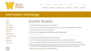 Email for Students - Western Michigan University