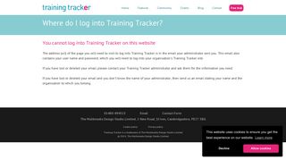 Training Tracker | Where do I log into Training Tracker?