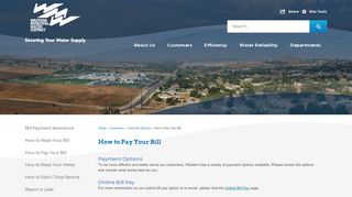How to Pay Your Bill | Western Municipal Water District, CA