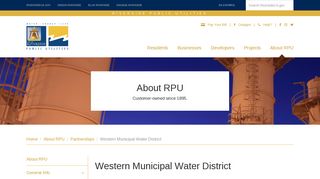 Riverside Public Utilities | Partnerships | WMWD - City of Riverside